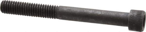 Made in USA - 3/8-16 UNC Hex Socket Drive, Socket Cap Screw - Alloy Steel, Black Oxide Finish, Partially Threaded, 3-1/2" Length Under Head - Industrial Tool & Supply