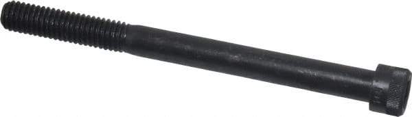 Made in USA - 3/8-16 UNC Hex Socket Drive, Socket Cap Screw - Alloy Steel, Black Oxide Finish, Partially Threaded, 4-1/2" Length Under Head - Industrial Tool & Supply