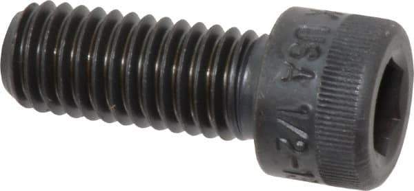 Made in USA - 1/2-13 UNC Hex Socket Drive, Socket Cap Screw - Alloy Steel, Black Oxide Finish, Fully Threaded, 1-1/4" Length Under Head - Industrial Tool & Supply