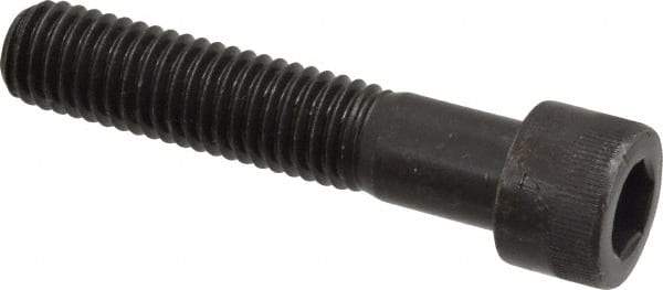Made in USA - 1/2-13 UNC Hex Socket Drive, Socket Cap Screw - Alloy Steel, Black Oxide Finish, Partially Threaded, 2-1/2" Length Under Head - Industrial Tool & Supply