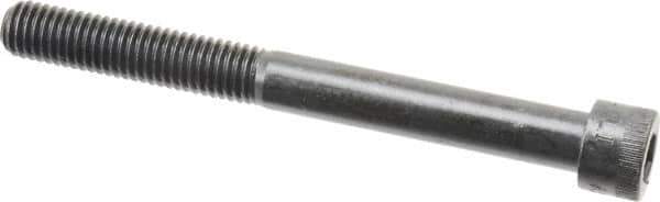 Made in USA - 1/2-13 UNC Hex Socket Drive, Socket Cap Screw - Alloy Steel, Black Oxide Finish, Partially Threaded, 5" Length Under Head - Industrial Tool & Supply