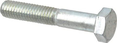 Value Collection - M8x1.25mm Metric Coarse, 45mm Length Under Head Hex Head Cap Screw - Partially Threaded, Grade 10.9 Alloy Steel, Zinc-Plated Finish, 13mm Hex - Industrial Tool & Supply