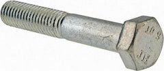 Value Collection - M8x1.25mm Metric Coarse, 50mm Length Under Head Hex Head Cap Screw - Partially Threaded, Grade 10.9 Alloy Steel, Zinc-Plated Finish, 13mm Hex - Industrial Tool & Supply