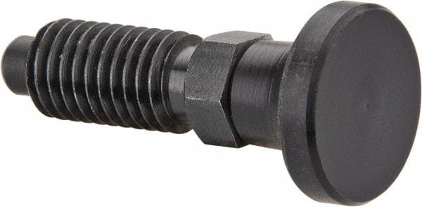 Gibraltar - M10x1.5, 20mm Thread Length, 0.236" Max Plunger Diam, 0.22 Lb Init to 2.02 Lb Final End Force, Knob Handle Plunger - Delrin Knob, 0.98" Body Length, 0.79" Length Under Head/Shoulder, 0.196" Plunger Projection - Industrial Tool & Supply