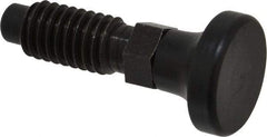 Gibraltar - 3/8-16, 3/4" Thread Length, 1/4" Max Plunger Diam, 0.25 Lb Init to 2 Lb Final End Force, Knob Handle Plunger - Delrin Knob, 0.94" Body Length, 3/4" Length Under Head/Shoulder, 0.19" Plunger Projection - Industrial Tool & Supply