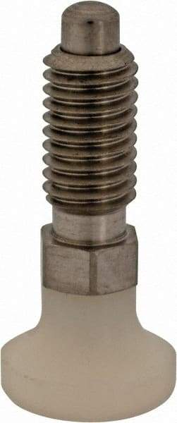 Gibraltar - M10x1.5, 20mm Thread Length, 0.236" Max Plunger Diam, 0.22 Lb Init to 2.02 Lb Final End Force, Knob Handle Plunger - Delrin Knob, 0.98" Body Length, 0.79" Length Under Head/Shoulder, 0.196" Plunger Projection - Industrial Tool & Supply