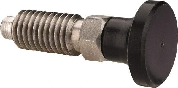 Gibraltar - M10x1.5, 20mm Thread Length, 0.236" Max Plunger Diam, 0.22 Lb Init to 2.02 Lb Final End Force, Knob Handle Plunger - Delrin Knob, 0.98" Body Length, 0.79" Length Under Head/Shoulder, 0.196" Plunger Projection - Industrial Tool & Supply