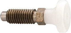 Gibraltar - M12x1.75, 25mm Thread Length, 0.314" Max Plunger Diam, 0.56 Lb Init to 1.8 Lb Final End Force, Knob Handle Plunger - Delrin Knob, 1.2" Body Length, 0.98" Length Under Head/Shoulder, 0.236" Plunger Projection - Industrial Tool & Supply