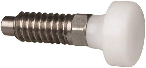 Gibraltar - 1/4-20, 1/2" Thread Length, 0.16" Max Plunger Diam, 0.12 Lb Init to 0.36 Lb Final End Force, Knob Handle Plunger - Delrin Knob, 0.63" Body Length, 1/2" Length Under Head/Shoulder, 0.13" Plunger Projection - Industrial Tool & Supply