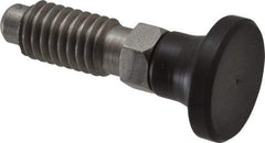 Gibraltar - 3/8-16, 3/4" Thread Length, 1/4" Max Plunger Diam, 0.25 Lb Init to 2 Lb Final End Force, Knob Handle Plunger - Delrin Knob, 0.94" Body Length, 3/4" Length Under Head/Shoulder, 0.18" Plunger Projection - Industrial Tool & Supply