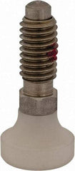 Gibraltar - 3/8-16, 3/4" Thread Length, 1/4" Max Plunger Diam, 0.25 Lb Init to 2 Lb Final End Force, Knob Handle Plunger - Delrin Knob, 0.94" Body Length, 3/4" Length Under Head/Shoulder, 0.18" Plunger Projection - Industrial Tool & Supply