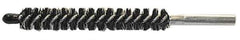 Schaefer Brush - 4" Brush Length, 11/16" Diam, Nylon Single Stem, Single Spiral Condenser Tube Brush - 6-1/4" Long, Nylon, 12-24 Female Connection - Industrial Tool & Supply