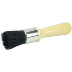 1″ Stencil Brush, China Bristle, 1-3/8″ Trim Length, Lacquered Wood Handle - Industrial Tool & Supply