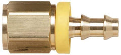 Coilhose Pneumatics - 1/2" ID 1/2 NPT Barbed Push On Female Connector - Brass - Industrial Tool & Supply
