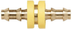 Coilhose Pneumatics - 1/2" ID Barbed Push On Splicer - Brass - Industrial Tool & Supply