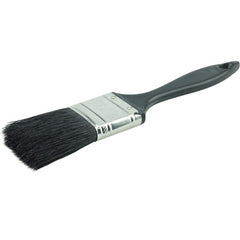 1-1/2″ Industrial Varnish Brush, Black China Bristle, 2″ Trim Length, Blue Plastic Sash - Industrial Tool & Supply