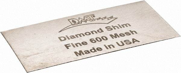 DMT - 2" Long x 1" Wide x 0.006" Thick, Diam ond Sharpening Stone - Rectangle, 600 Grit, Fine Grade - Industrial Tool & Supply