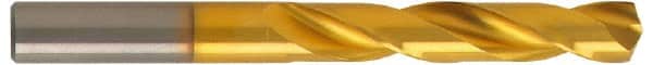 Guhring - 9.3mm 140° Solid Carbide Jobber Drill - TiN Finish, Right Hand Cut, Spiral Flute, Straight Shank, 102mm OAL, SU Point - Industrial Tool & Supply
