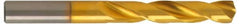 Guhring - 9.3mm 140° Solid Carbide Jobber Drill - TiN Finish, Right Hand Cut, Spiral Flute, Straight Shank, 102mm OAL, SU Point - Industrial Tool & Supply