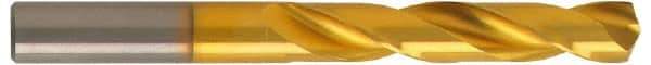 Guhring - 12.5mm 140° Solid Carbide Jobber Drill - TiN Finish, Right Hand Cut, Spiral Flute, Straight Shank, 135mm OAL, SU Point - Industrial Tool & Supply