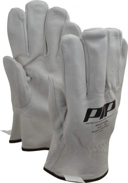Novax - Class 00 & 0, Size XL (10), 10" Long, Grain Goatskin Leather Protector - Natural, Not for Electrical Protection (ASTM F696-02), Wear Over Rubber Insulating Gloves, ASTM F696-02 - Industrial Tool & Supply