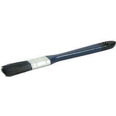 1″ Flat Sash Brush, Black China Bristle, 2″ Trim Length, Blue Foam Handle - Industrial Tool & Supply