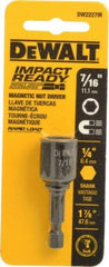 DeWALT - 7/16" Magnetic Nutsetter - 1/4" Hex Drive, 1-7/8" OAL - Industrial Tool & Supply