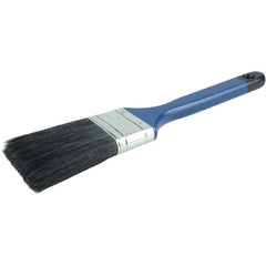 2″ Flat Sash Brush, Black China Bristle, 3″ Trim Length, Blue Foam Handle - Industrial Tool & Supply