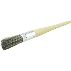 #4 11/16″ Round Sash Brush, Grey Bristle Fill, 2″ Trim Length, Plain Foam Handle - Industrial Tool & Supply