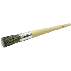 #6 13/16″ Round Sash Brush, Grey Bristle Fill, 2″ Trim Length, Plain Foam Handle - Industrial Tool & Supply