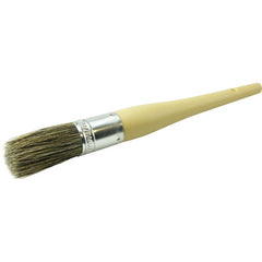 #10 1-1/16″ Round Sash Brush, Grey Bristle Fill, 2-1/4″ Trim Length, Plain Foam Handle - Industrial Tool & Supply