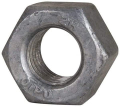 Value Collection - 3/4-10 UNC Steel Right Hand Heavy Hex Nut - 1-1/4" Across Flats, 47/64" High, Hot Dipped Galvanized Finish - Industrial Tool & Supply