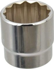 Blackhawk by Proto - 15/16", 3/8" Drive, Standard Hand Socket - 12 Points, 1-7/32" OAL, Chrome Finish - Industrial Tool & Supply