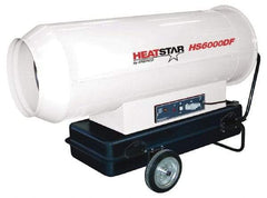 Heatstar - 610,000 BTU Rating, Diesel Forced Air Heater - 14,250 Sq Ft Max Heating Area, 35.6 Gal Capacity, Fuel with Diesel, Kerosene, JP-8 & Jet8 - Industrial Tool & Supply