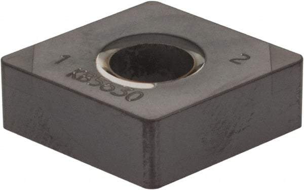 Kennametal - CNGA432 MT Grade KB5630 PCBN Turning Insert - AlTiN Finish, 80° Diamond, 1/2" Inscr Circle, 3/16" Thick, 1/32" Corner Radius - Industrial Tool & Supply