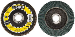 Tru-Maxx - 24 Grit, 5" Disc Diam, 7/8" Center Hole, Type 29 Zirconia Alumina Flap Disc - 12,200 Max RPM, Arbor Attaching System, Coated - Industrial Tool & Supply