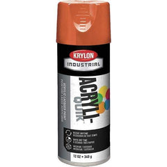 Krylon - Pumpkin Orange, Gloss, Aerosol Spray Paint - 15 to 20 Sq Ft per Can, 12 oz Container - Industrial Tool & Supply