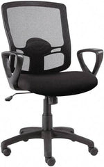 ALERA - 23-5/8" High Office/Managerial/Executive Chair - 20" Wide x 19" Deep, Fabric Mesh Seat, Black - Industrial Tool & Supply