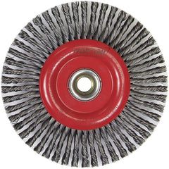 Norton - 6-7/8" OD, 5/8-11 Arbor Hole, Stringer Bead Carbon Wheel Brush - Industrial Tool & Supply
