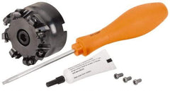 Kennametal - 80mm Cut Diam, 6mm Max Depth, 27mm Arbor Hole, 8 Inserts, RP.T 1204... Insert Style, Indexable Copy Face Mill - 27,300 Max RPM, 50mm High, Through Coolant, Series KSRM - Industrial Tool & Supply