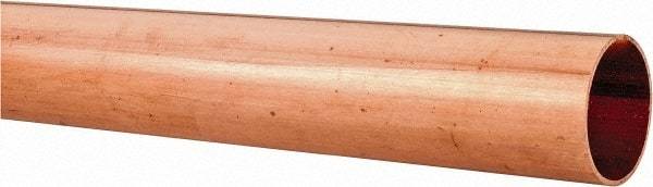 Mueller Industries - 2' Long, 1-1/8" OD x 1" ID, Grade C12200 Copper Water (M) Tube - 0.035" Wall Thickness, 0.464 Ft/Lb - Industrial Tool & Supply