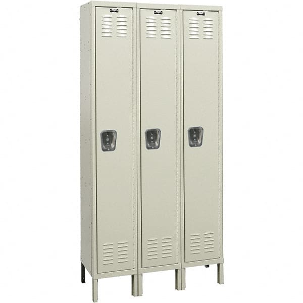 Hallowell - 3 Door, 1 Tier, Premium Wardrobe Lockers - Industrial Tool & Supply