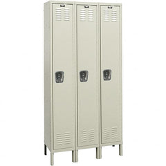 Hallowell - 3 Door, 1 Tier, Premium Wardrobe Lockers - Industrial Tool & Supply