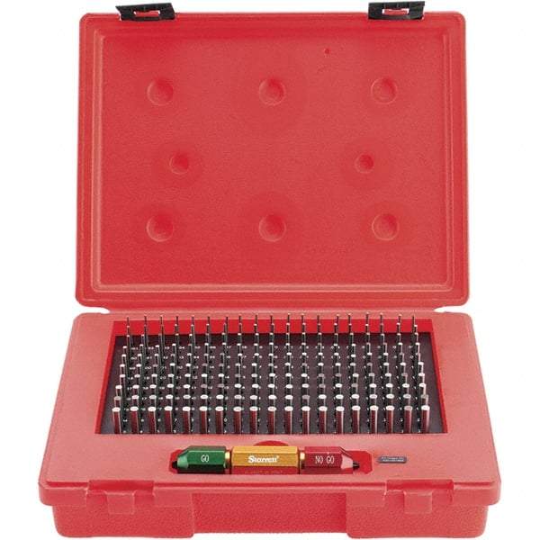 Starrett - 190 Piece, 0.061-0.25 Inch Diameter, Steel, Plug and Pin Gage Set - Plus 0.0002 Inch Tolerance, Class ZZ - Industrial Tool & Supply