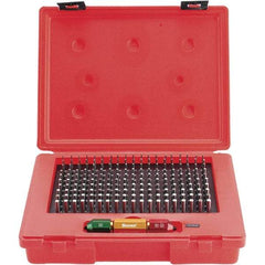 Starrett - 190 Piece, 0.061-0.25 Inch Diameter, Steel, Plug and Pin Gage Set - Plus 0.0002 Inch Tolerance, Class ZZ - Industrial Tool & Supply