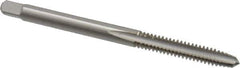 Cleveland - #6-32 UNC 3B 3 Flute Bright Finish High Speed Steel Straight Flute Standard Hand Tap - Plug, Right Hand Thread, 50.8mm OAL, 0.38" Thread Length, H2 Limit, Oversize - Exact Industrial Supply