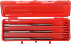 Cleveland - #6-32 UNC, 3 Flute, Bottoming, Plug & Taper, Bright Finish, High Speed Steel Tap Set - Right Hand Cut, 50.8mm OAL, 0.38" Thread Length - Industrial Tool & Supply