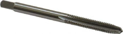 Cleveland - #8-32 UNC 3B 2 Flute Bright Finish High Speed Steel Straight Flute Standard Hand Tap - Plug, Right Hand Thread, 2-1/8" OAL, 19.05mm Thread Length, H2 Limit, Oversize - Exact Industrial Supply