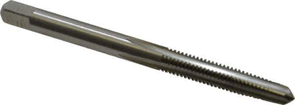 Cleveland - #10-32 UNF 3B 4 Flute Bright Finish High Speed Steel Straight Flute Standard Hand Tap - Taper, Right Hand Thread, 2-3/8" OAL, 1/2" Thread Length, H2 Limit, Oversize - Exact Industrial Supply