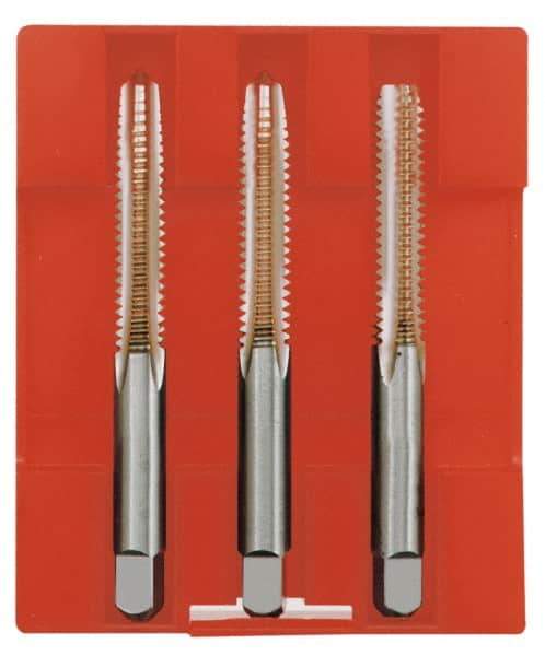 Cleveland - M16x2.00, 4 Flute, Bottoming, Plug & Taper, Bright Finish, High Speed Steel Tap Set - Right Hand Cut, 1.81" Thread Length, Series 1004 - Industrial Tool & Supply